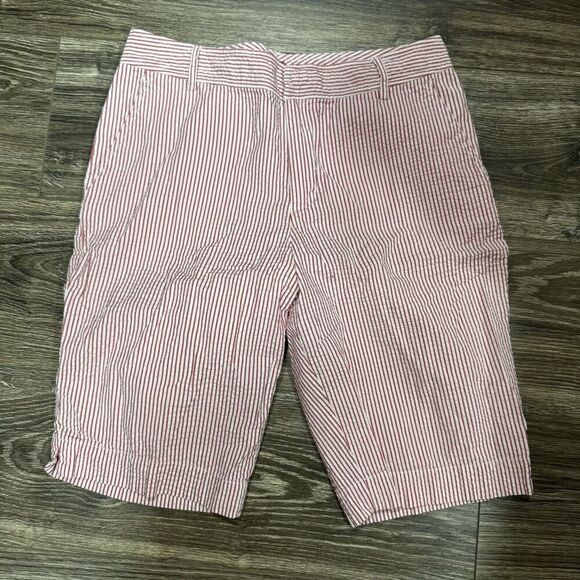 Chaps Size 8 Red Striped shorts - Picture 1 of 4
